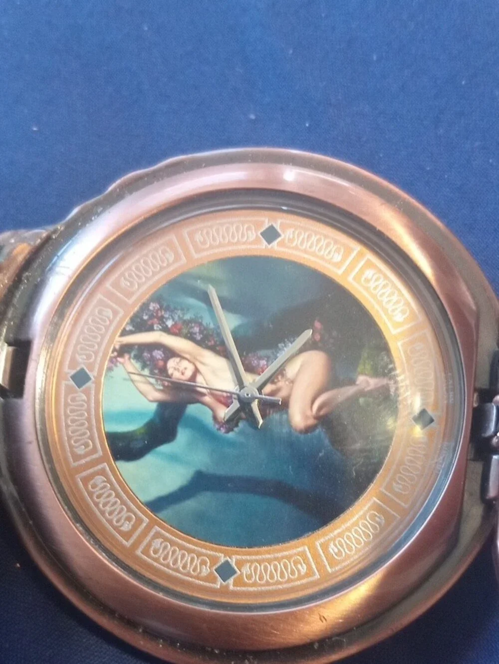 Vintage Boris Vallejo Mistress of Fire Pocket Watch from the Franklin Mint